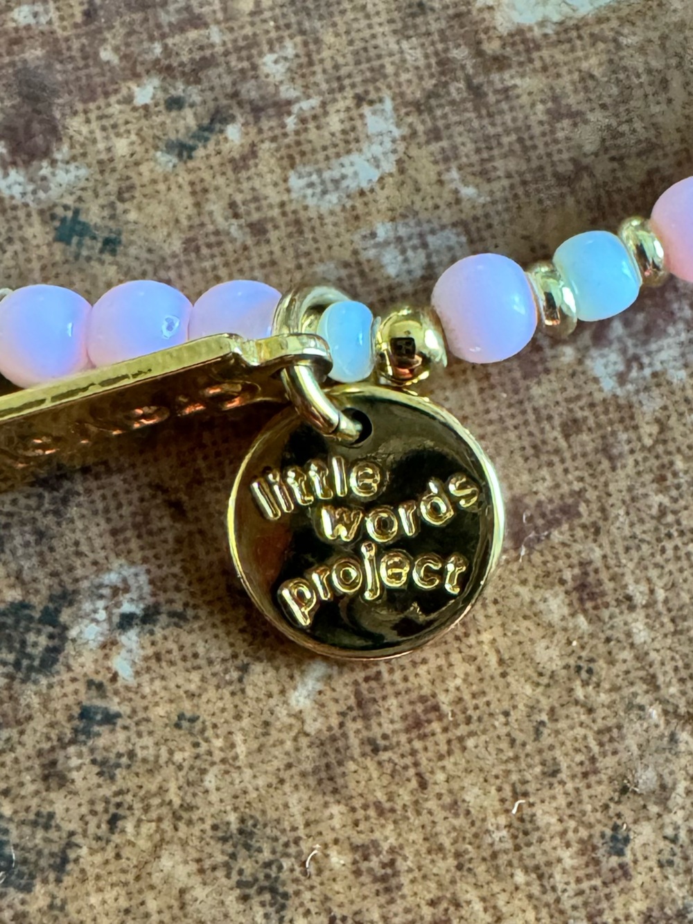 Little Words Project Be Sweet Pink Beaded Charm Bracelet - Picture 3 of 3